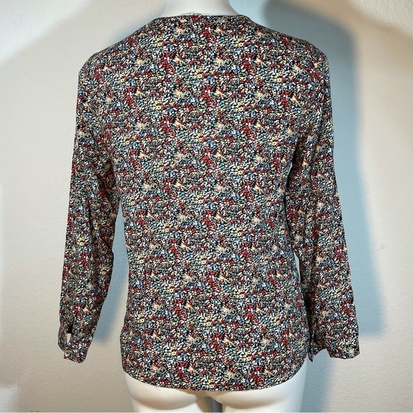 MEADOW RUE | Anthropologie Luana Floral Print Split Neck Woven Blouse Distsy - Picture 3 of 9